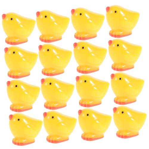 Zerodeko 50 Stück Küken-Ornament einzigartige Broschen Puppenhaus- -Essen Hühnerverzierungsstatuen Mini-Hasenfiguren, Großpackung Figur Tiere Miniaturhühner Mini-Harzküken Yellow von Zerodeko