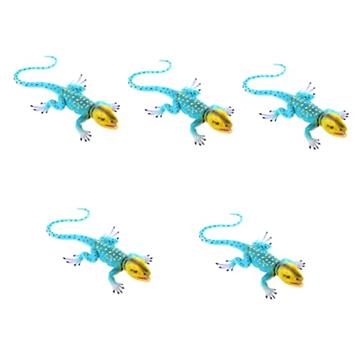 Zerodeko 5St künstliche Miniaturen Krabbelspielzeug Miniatur- künstliches Tiermodell Animal Figures weihnachsgeschenk Libelle Eidechsenschmuck für Gecko-Miniatur PVC von Zerodeko