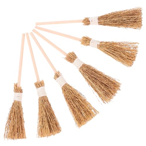 Zerodeko 6 Stück Teiliges Mini Hexenbesen aus Natürlichem Stroh Miniatur Besen für Halloween Dekoration Witches Accessory Handliche Requisiten für Basteln und Puppenhaus Zerodeko 6 Stück Teiliges Mini Hexenbesen aus Natürlichem Stroh Miniatur Besen für Halloween Dekoration Witches Accessory Handliche Requisiten für Basteln und Puppenhaus von Zerodeko