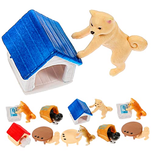 Zerodeko 6st Shiba Inu Puppenornament Lernspielset Miniatur-hundestatue Puppenstubenhund Mini-tierfigur Spielset Mit Hundefiguren Realistischer Hund Welpenzwinger PVC Büro Tierischer Hund von Zerodeko