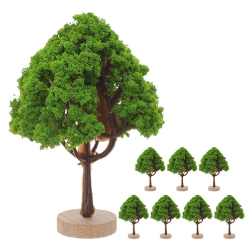 Zerodeko 8Pcs Mini Landschaftsbäume Landschaftsmodellbäume Grüne Modellbäume Minibäume Für DIY -Kunsthandwerk Modellzug Landschaft Gefälschte Baum Miniaturfiguren von Zerodeko