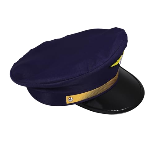 Zerodeko Airline Pilot Cap Kostümhut Airline Pilot Kostüm Hut Für Kinder Und Erwachsene Für Halloween, Cosplay Und Maskerade-partys, Verstellbar, Bequem von Zerodeko