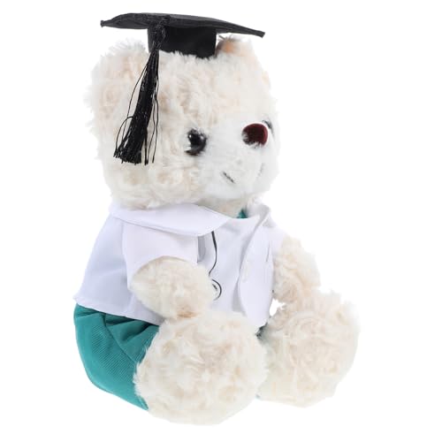 Zerodeko Arzt-bär-puppe Abschlussbär Arzt Stofftier Abschlussgeschenk Puppe Junggesellenbär Grad-puppe Krankenschwester Stofftier Abschluss Bär Doktor Bär Abschluss-tierspielzeug Plüsch von Zerodeko