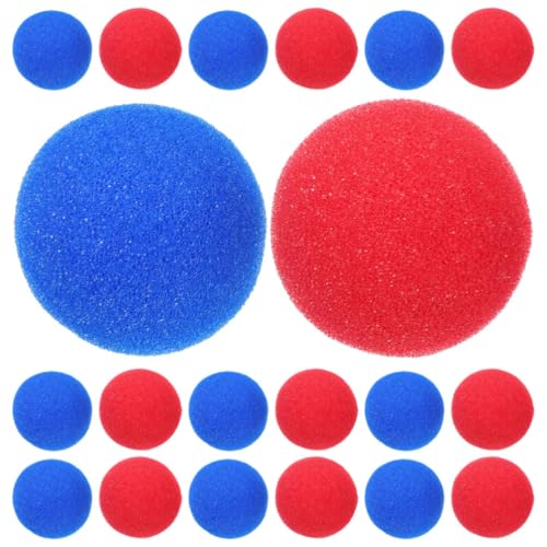 Zerodeko Clown-Nase 20 Stück Halloween Cosplay Nase Schwamm Zirkusnase Rot Blau Schwammbälle Nase Für Weihnachten Karneval Halloween-Kostüm Anzieh 5 cm von Zerodeko