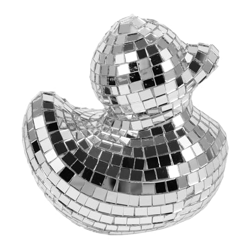 Zerodeko Disco-Ente Desktop-Disco-Kugel Disco-Party-bälle Spiegel-Disco-Kugel-Dekorationen Desktop-dekokugel Disco-Kugel-Party-dekor Ente-Disco-Kugel Mini-Disco-Kugel-Ornamente Silver Glas von Zerodeko