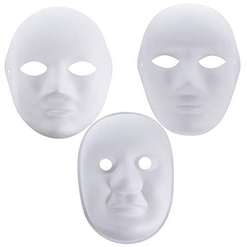 Zerodeko Diy-Masken Aus Weißem Papier Schlichte Halloween-Maskenmaske Leere Handbemalte Maske Für Karneval Cosplay Halloween-Tanzparty von Zerodeko