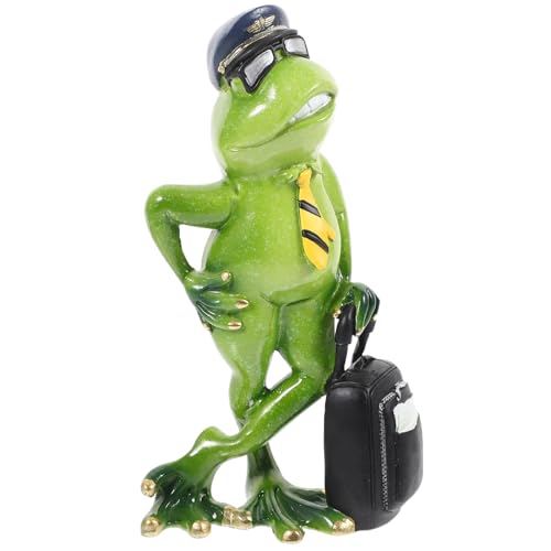 Zerodeko Froschdekoration Kostüm Frosch Plüsch Neon Puppen Statue Tiere Lustig Karikatur Ästhetisch Tragen Gewichtetes Süßer Plüsch Schwamm Miniaturen Gartenfrosch Harz von Zerodeko