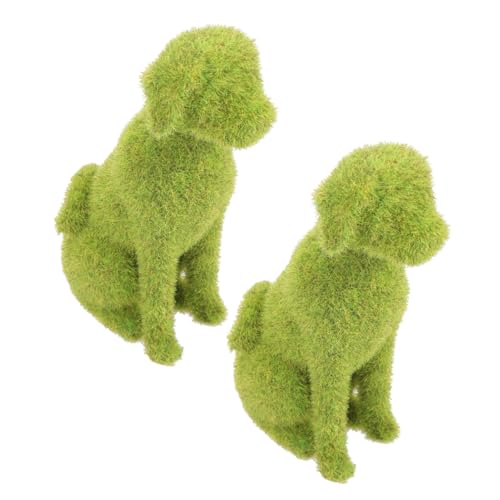 Zerodeko Garten Ornamente Strömten Rasen Figuren 2 Stücke Garn Ornament Entzückende Hund Für Home von Zerodeko