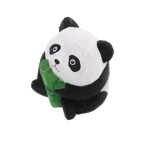 Zerodeko Holz Panda Ornamente Puppenhaus Dekoration Miniatur Dekoration Cartoon Pandas Wandbausätze Roter Panda Pandas Robbenbausätze Handspielzeug Käfig Meerschweinchen Garten Pandafigur von Zerodeko