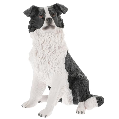 Zerodeko Hund Kuscheltier Simulation Border Collie Hund Modell Tierfigur Aus Resin Für Dekoration Und Realistische Nachbildung Für Und Sammler Spielzeug Hund von Zerodeko