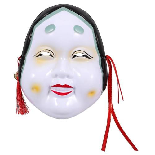 Zerodeko Japanische Kabuki-Maske Kunststoff-Frau-Drama-Maske Für Halloween-Maskerade-Performance Rollenspiel-Requisiten Drama-Zubehör von Zerodeko