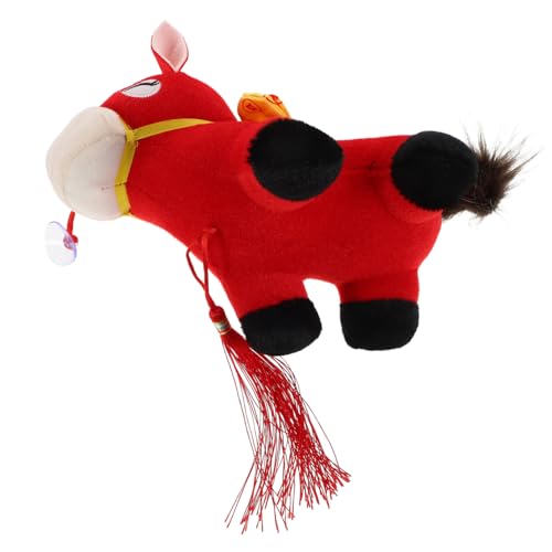 Zerodeko Kleiner Plüsch Horse Maskottchen Jahr des Pferdes Chinesische Neujahrsdekoration Handgefertigte Tierfigur Glücksbringer für Büro Zuhause und Zerodeko Kleiner Plüsch Horse Maskottchen Jahr des Pferdes Chinesische Neujahrsdekoration Handgefertigte Tierfigur Glücksbringer für Büro Zuhause und von Zerodeko