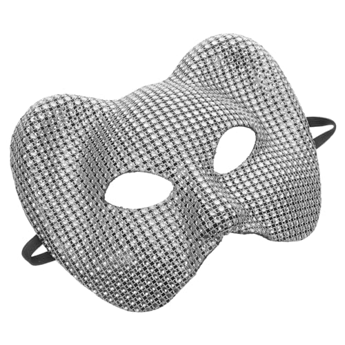 Zerodeko Leopardenmaske faschingsmasken tiermasken Maskenball Masken für Festivals Spaßige Masken Leoparden-Modelliermasken-Requisite Tier-Maskerade-Maske Halbpanther-Maske Plastik Silver von Zerodeko