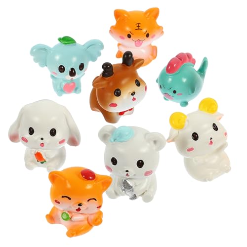 Zerodeko Niedliche Tierfiguren Aus Resin Miniatur Tierstatuen Für Geburtstagskuchen Kreative Garten Deko Und Party Dekoration von Zerodeko