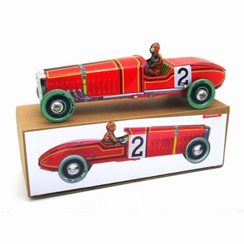 Zerodeko Prop-modellauto Vintage-Spielzeug Für Zu Hause Modell Rennwagen Automodell Retro Automodelleisen Blechspielzeug Spielzeuge Retro-Auto Requisiten Rot von Zerodeko