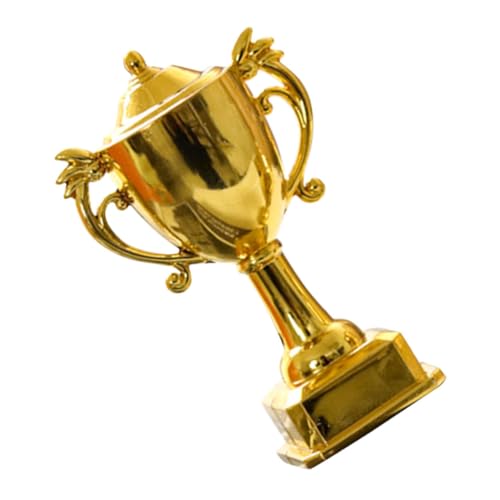 Zerodeko Puppenhaus-trophäe Trophäenspielzeug Miniatur-trophäendekoration Miniatur-trophäenverzierung Mini-hausfußball-trophäe Baseball-trophäe Für Kinder Persönliche Trophäe Golden Plastik von Zerodeko