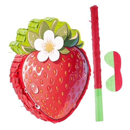 Zerodeko Rote Erdbeer-piñata Partyspiel mit Stick und Augenbinde Stabile Karton-piñata aus Krepppapier Inklusive Bunter Konfetti-deko für Erdbeer-geburtstagsfeier und Sommerparty Zerodeko Rote Erdbeer-piñata Partyspiel mit Stick und Augenbinde Stabile Karton-piñata aus Krepppapier Inklusive Bunter Konfetti-deko für Erdbeer-geburtstagsfeier und Sommerparty von Zerodeko