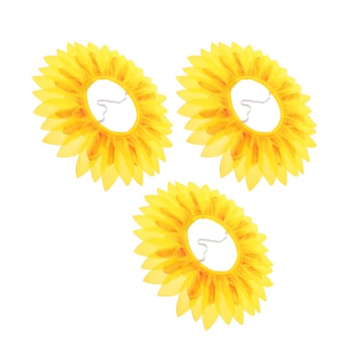 Zerodeko 3 Stück Sonnenblumen-Kopfbedeckung Sonnenblumen-Kostüm Kopfbedeckung Für Party Und Festival Blumen-Stirnband Sonnenblumen-Hut-Kopfbedeckung Gänseblümchen-Kopfbedeckung von Zerodeko