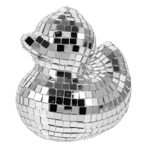 Zerodeko Spiegel Disco Ball Ente Dekoration Reflektierendes Tischornament Im Enten Design Für Kreative Wohnraumgestaltung Glänzende Deko Für Schreibtisch Und Wohnzimmer von Zerodeko