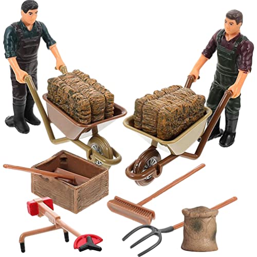 Zerodeko 12 Stück Miniatur Bauernhof Zubehör Mit Bauern Figuren - Spielzeug Set Für Mikrolandschaften Und Garten Dekoration Zerodeko 12 Stück Miniatur Bauernhof Zubehör Mit Bauern Figuren - Spielzeug Set Für Mikrolandschaften Und Garten Dekoration von Zerodeko