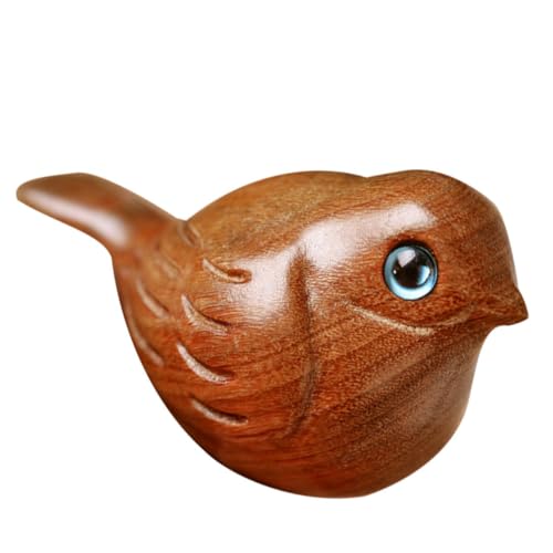 Zerodeko Vogelschmuck Gartenschmuck Nest Neuartiges Vogeldekor Vogel- Statue Vogel-wohnkulturakzente Wasserspeier Heimdekoration Dekorativer Vogel Frosch Grünes Sandelholz von Zerodeko