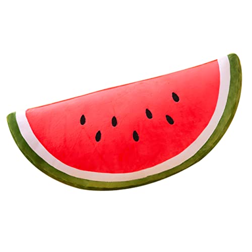 Zerodeko Wassermelonenkissen gefülltes Obstkissen Sitzsack Kleiner Plüsch Kuscheltier für entzückendes Fruchtspielzeug Plüsch Wassermelonenspielzeug Baumwolle rot von Zerodeko