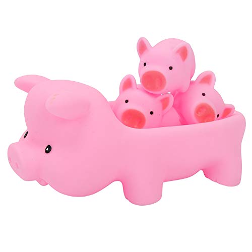 Baby Badespielzeug 4pcs Schwein Puppe Schöne Rosa Wasser Cartoon Baby Badespielzeug Kinder Bad Spielen Wasser Pool Badewanne Tiere Klingendes Spielzeug für Kleinkinder Kinder von Zerodis