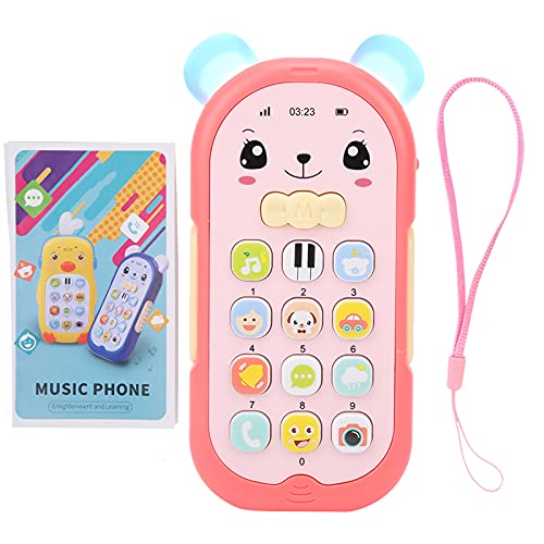 Babysimulation Telefonspielzeug, Multifunktionsmusik Sound Lichteffekt Kinder Mobiltelefonspielzeug Frühes Lernspielzeug für über 6 Monate Alt(Red) von Zerodis