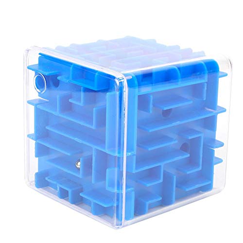 Klassisches kubisches Labyrinthspielzeug, plastisches Puzzlespielspiel Dreidimensionales Labyrinthspielzeug Kreatives Lieblingsspielzeug für Kinder(Blau) von Zerodis