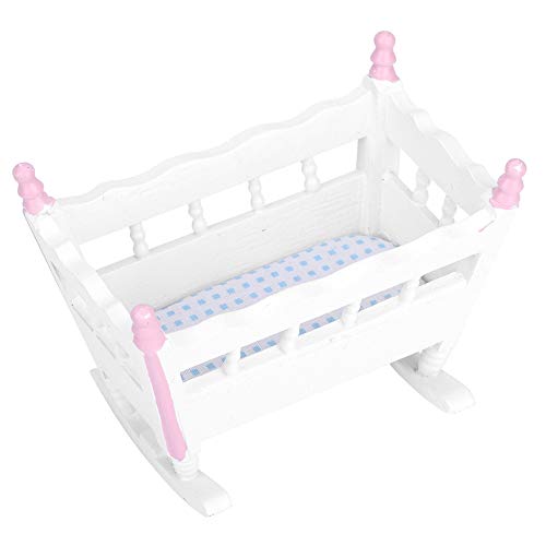 Puppenhaus Mini Baby Wiege Simulation Miniatur Möbel Baby Wiege Spielhaus Spielzeug Ornament für 1/12 Puppenhaus Zubehör Puppenhaus Mini Baby Wiege Simulation Miniatur Möbel Baby Wiege Spielhaus Spielzeug Ornament für 1/12 Puppenhaus Zubehör von Zerodis