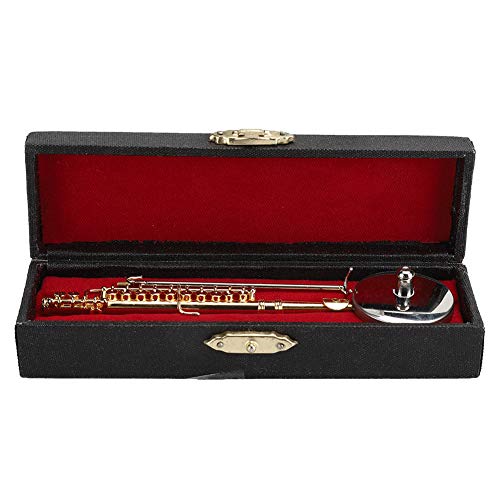 Puppenhaus Mini Flöte Kupfer 1: 6 Miniatur Flöte Gold Flöte simulierte Musikinstrument Modell Spielzeug Puppenhaus Zubehör Dekoration(Gold) von Zerodis