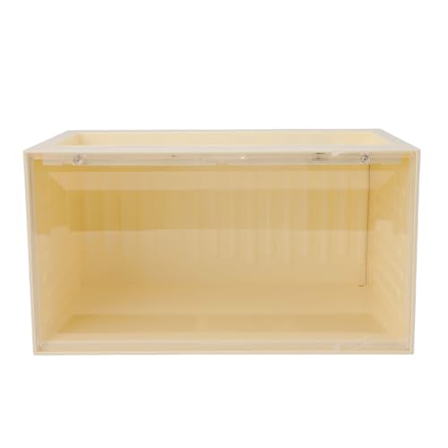 Zerodis Schaukasten für Figuren-Sammlerstücke, 2-stufige Lichtempfindliche Figurenvitrine für das Schlafzimmer (Cremiges Gelb) von Zerodis