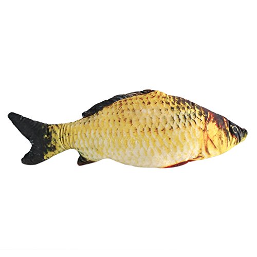 Simulation Karpfen Fisch Form Plüschtiere Gefüllte Gesalzenen Fisch Dekokissen Geschenk Spielzeug Wohnkultur(40CM) von Zerodis