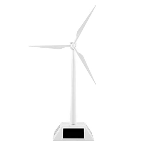 Zerodis Solar Powered 3D Windmühle aufgebautes Modell Craft Kinder Kinder Bildung Lernen Spaß Spielzeug ABS-Kunststoffe Wind Turbine Weiß für Home Desktop Decor Garten von Zerodis