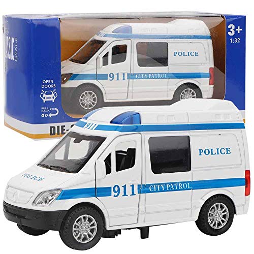 Zerodis 1:32 Mini Simulation Legierung Krankenwagen mit Ton und Licht Modell Spielzeugfahrzeug Sammlung Geschenk für Kinder über 3 Jahre alt(Blau) von Zerodis