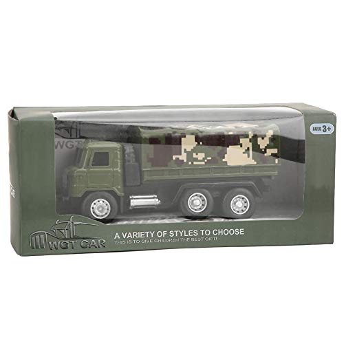 Zerodis 1:43 Maßstab Militär Transportfahrzeug Modell Legierung Auto Action Figure Military Truck Zurückziehen Auto Modell Spielzeug Simulation Handwerk Miniatur Wohnkultur Geburtstagsgeschenke(LKW) von Zerodis