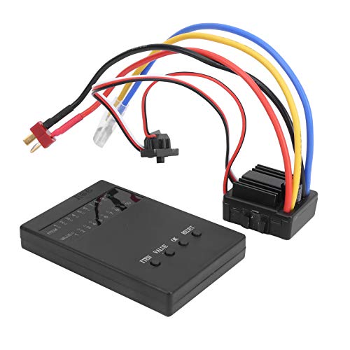 Zerodis ESC-Programmkarte, wasserdichte 80A gebürstete ESC-Programmkarte Zubehörteil Elektronische Komponenten für 1/10 1/8 RC-Automodell(#1) von Zerodis