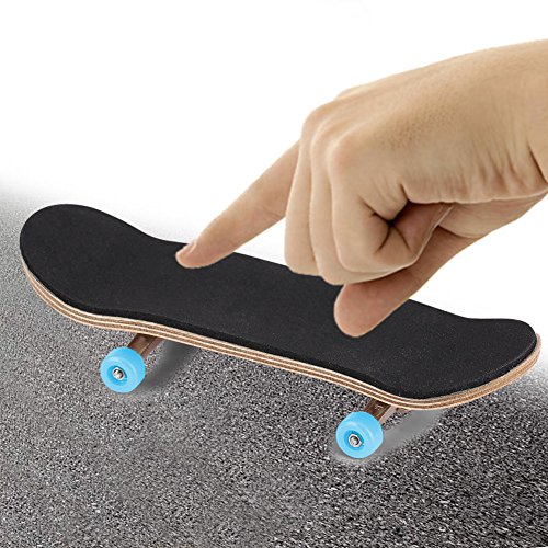 Zerodis Fingerboard-Skateboard, Ahorn-Holzlegierungs-Griffbrett-Mini-Skateboards mit Soft-Pad-Lagerrädern und Box-Griffbrett-Mini-Griffbrett-Fingerspielzeug für Erwachsene und Kinder von Zerodis