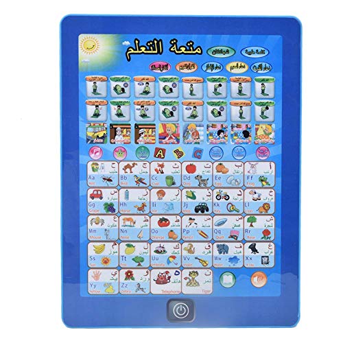 Zerodis Kinder Arabisch Englisch Lernmaschine Tablet Lesemaschine Pad Frühes Lernspielzeug für und Mädchen(Blau) von Zerodis