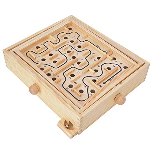 Labyrinth Brettspiel Holz Labyrinth Puzzle Labyrinth Spiel Palm Labyrinth Spielzeug Freizeit Lernspielzeug Geschenk für Kinder Kinder von Zerodis