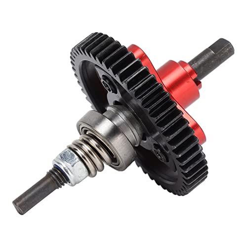 Zerodis Langlebige Differential-Rutschkupplung Volldifferential-Rutschkupplung 50T Geräuscharmes Stahlgetriebe für 1/10 RC-Auto (Rot) von Zerodis