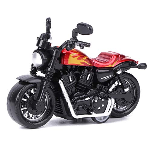 Zerodis Legierung Motorrad Spielzeug Hoch Simulation Motorrad Modell Pull-Back Fahrzeug Spielzeug für Kinder Intellektuelles Spielzeug Geschenkset(rot) von Zerodis