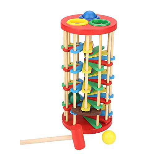 Zerodis Pounding Toy, Pound and Roll Holzturm Spielzeug mit Hammer Helle Farbe Früherziehung Spielzeug für Kleinkinder Vorschule Kinder Kinder Zerodis Pounding Toy, Pound and Roll Holzturm Spielzeug mit Hammer Helle Farbe Früherziehung Spielzeug für Kleinkinder Vorschule Kinder Kinder von Zerodis