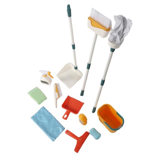 Zerodis Pretend Cleaning Play Set, Einfach zu Montierendes Housekeeping-Spielzeug für, Interaktives Familienspielzeug, Mehrere Reinigungswerkzeuge für Kleinkinder Zum Abwischen von von Zerodis