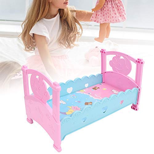 Puppe Bett Spielzeug Simulation Puppe Bett Krippen Möbel Mini Prinzessin Puppe Bett Baby Spielhaus Zubehör Kinder Rollenspiele Spielzeug Set für Kinder und Mädchen von Zerodis