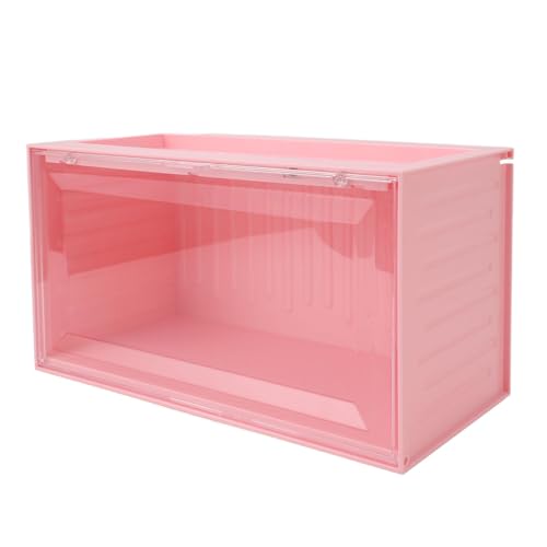 Zerodis Schaukasten für Figuren-Sammlerstücke, 2-stufige Lichtempfindliche Figurenvitrine für das Schlafzimmer (PINK) von Zerodis