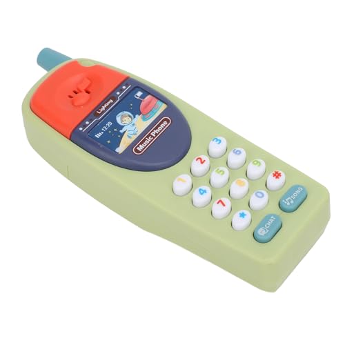 Zerodis Spielzeugtelefon für Babys, Stimuliert die Nachahmungsfähigkeit, Spielzeugtelefon für Kleinkinder mit Musik für die Früherziehung (Green) von Zerodis