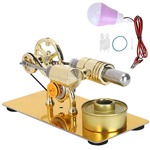 Zerodis Stirling Motor Modell, DIY Stirling Motor Motor Modell Generator Motor Birne Externe Verbrennung Physik Bildung Wissenschaft Spielzeug von Zerodis