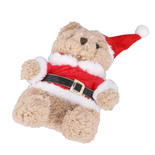 Zerodis Weihnachtsbär-Plüschtier, Süßer Weihnachts-Teddybär 9,06 Zoll für Weihnachten (Rotes Weihnachtskostüm) von Zerodis