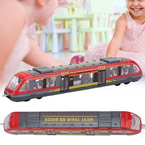 Zerodis Zug Spielzeug Simulation Metro Modell Alloy Sliding Diecast Metal Fahrzeuge Bildung kognitive Spielzeug Geburtstag 3 4 5 6 7 Jahre Kinder(rot) von Zerodis